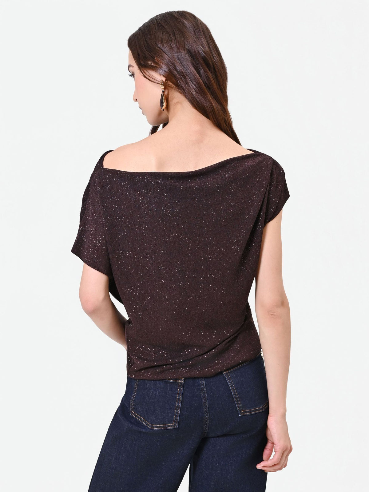 Rinascimento - Blusa Con Drappeggio Asimmetrico - Donna