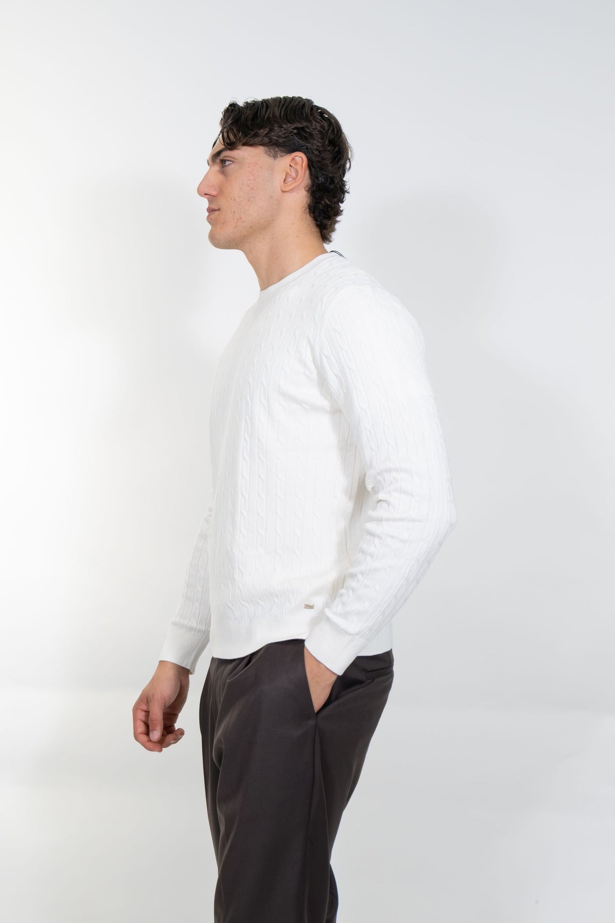 Markup - Maglia Girocollo F.12 Viscosa Trecce - Uomo