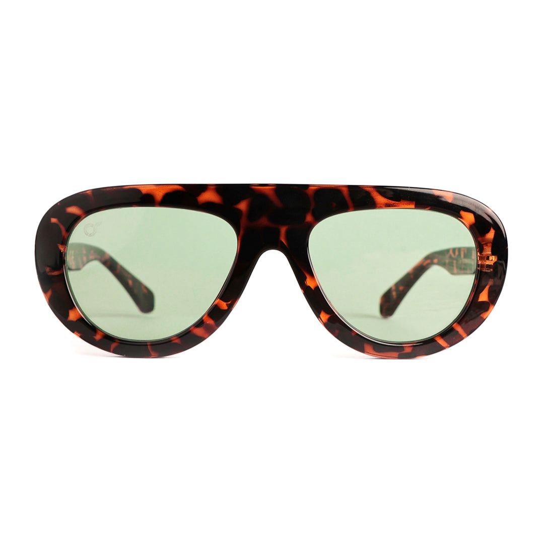 Os Sunglasses - Occhiali da sole Lima Tartarugato Verde - Unisex adulto - World Fashion