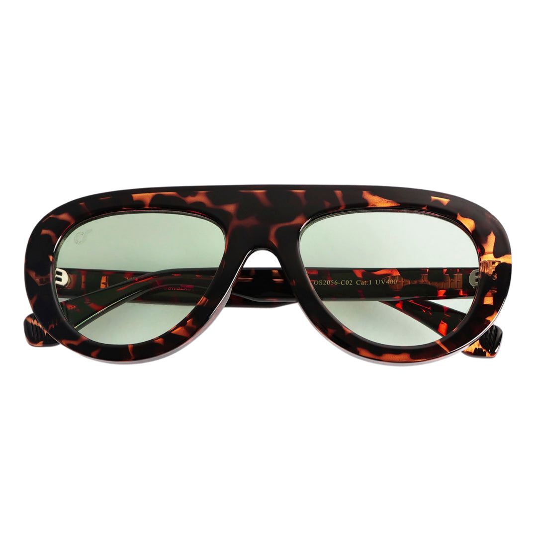 Os Sunglasses - Occhiali da sole Lima Tartarugato Verde - Unisex adulto - World Fashion