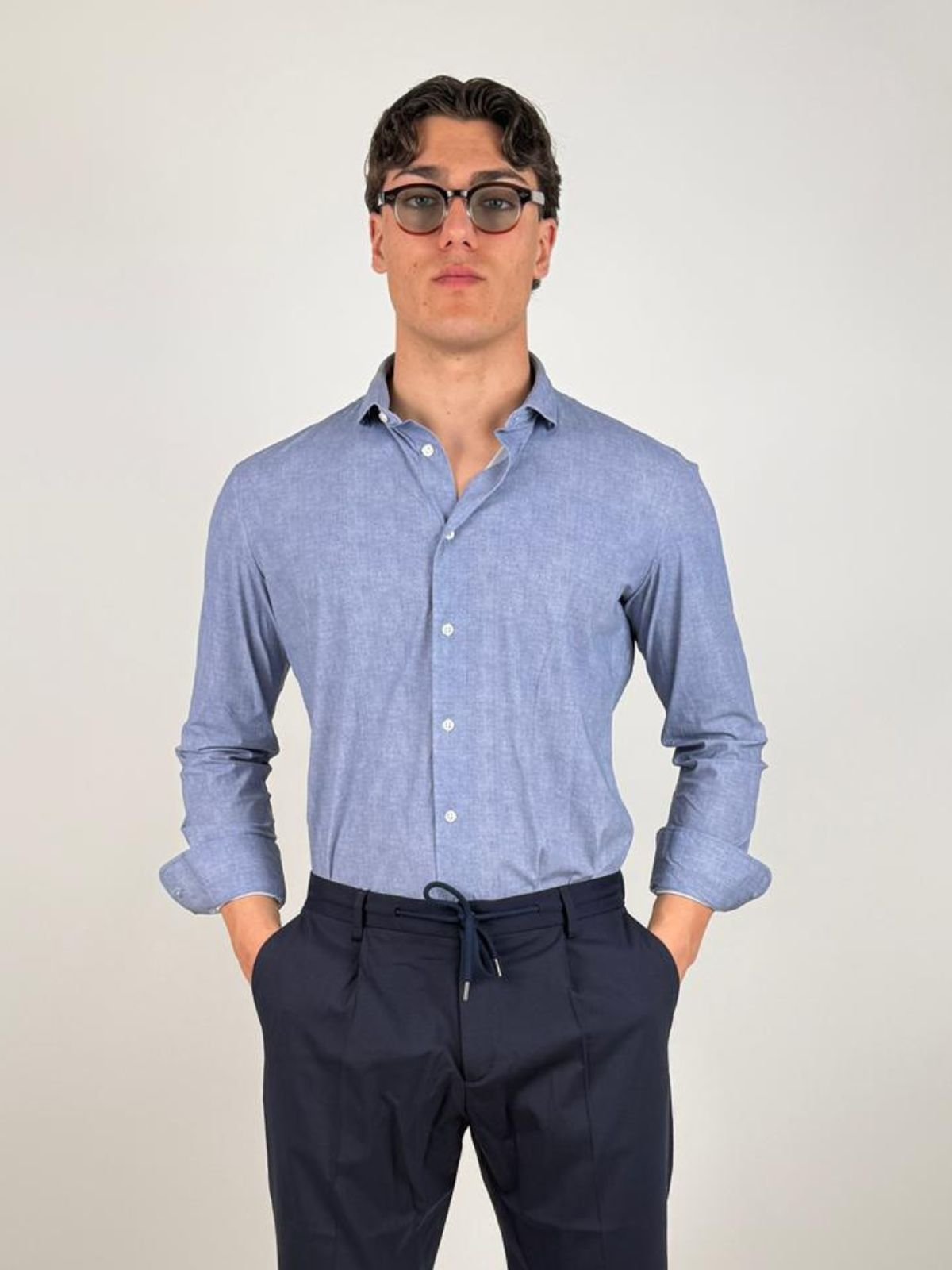 Outfit - Camicia Collo Francese - Uomo - World Fashion