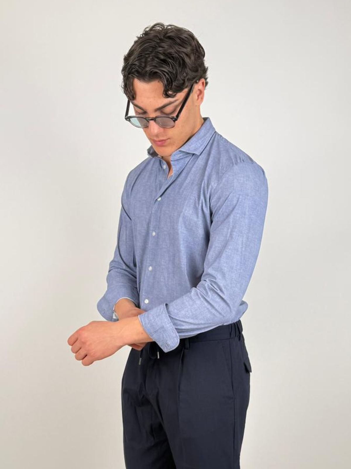 Outfit - Camicia Collo Francese - Uomo - World Fashion
