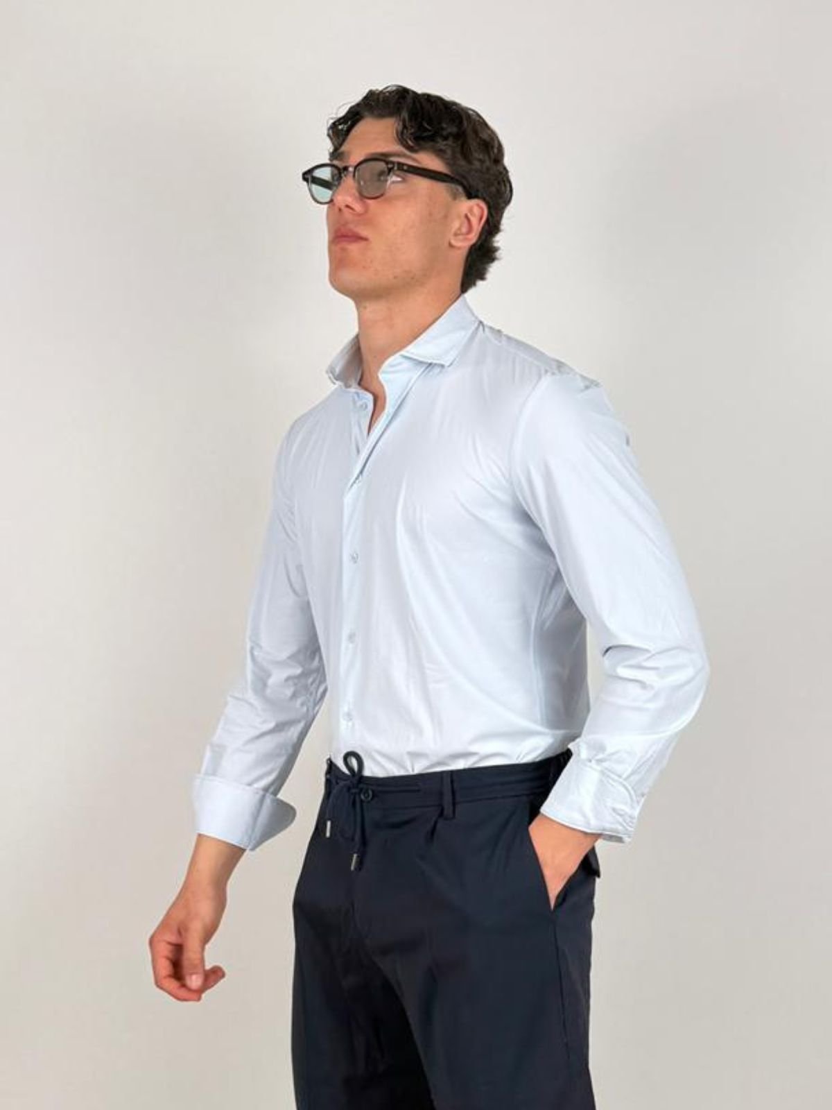 Outfit - Camicia Francese Tessuto Tecnico - Uomo - World Fashion