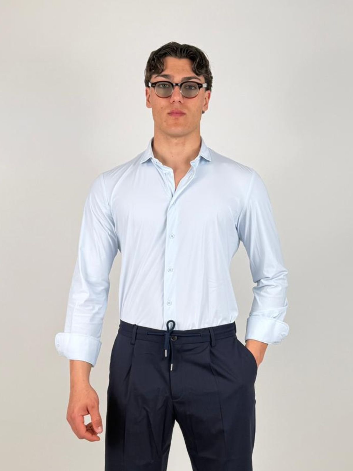 Outfit - Camicia Francese Tessuto Tecnico - Uomo - World Fashion
