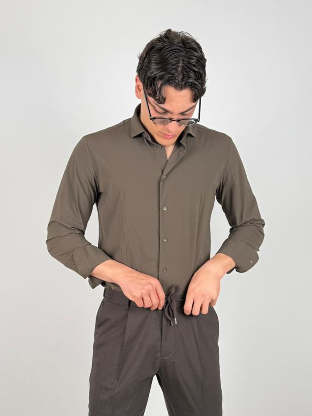 Outfit - Camicia Francese Tessuto Tecnico - Uomo - World Fashion