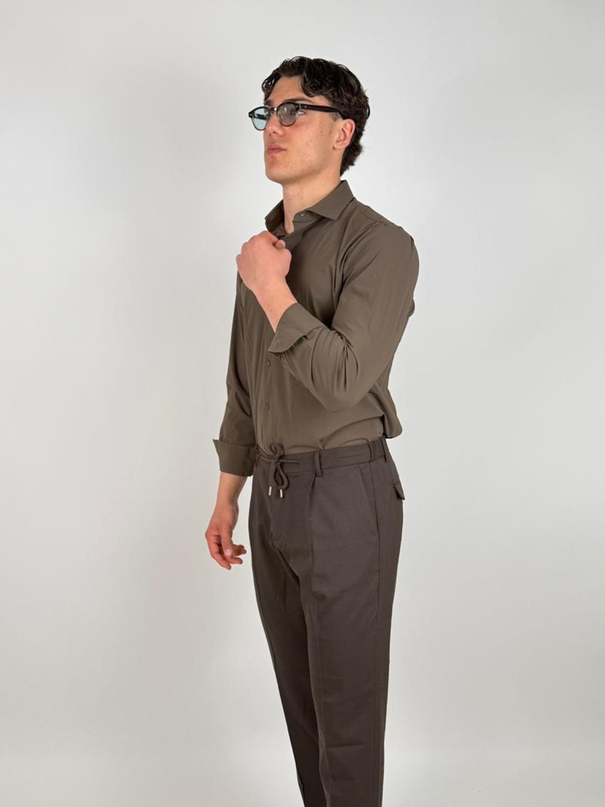 Outfit - Camicia Francese Tessuto Tecnico - Uomo - World Fashion