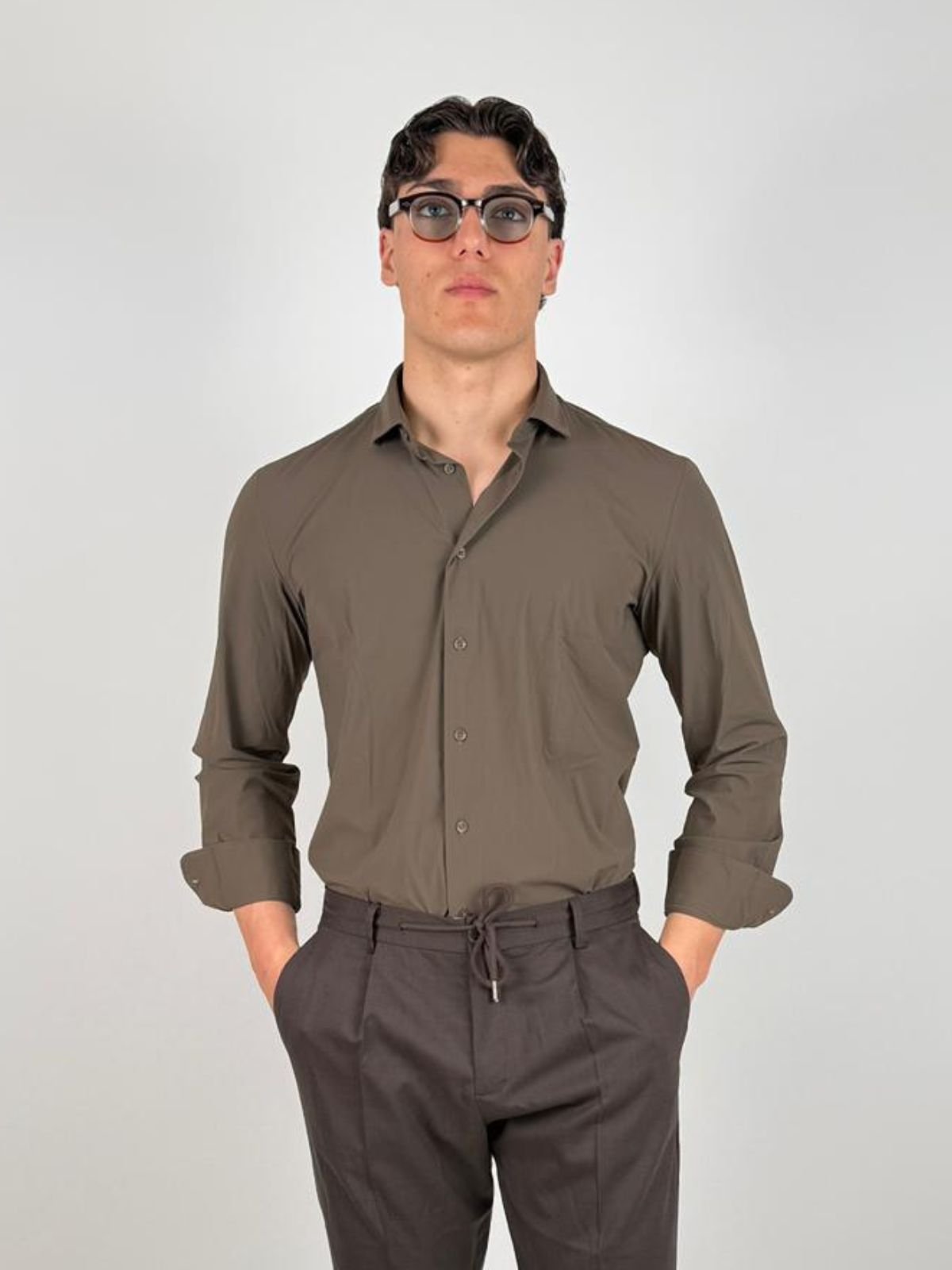 Outfit - Camicia Francese Tessuto Tecnico - Uomo - World Fashion