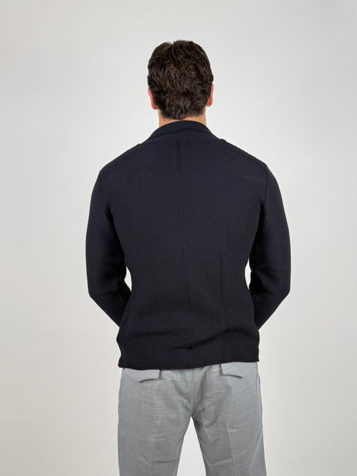 Outfit - Giacca Monopetto In Maglia - Uomo - World Fashion