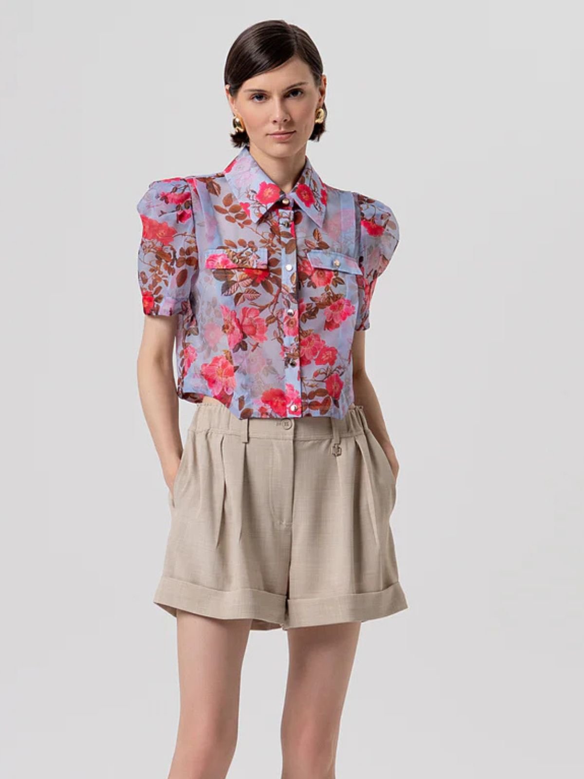 Pantaloncino flare con pences Donna - Fracomina - World Fashion