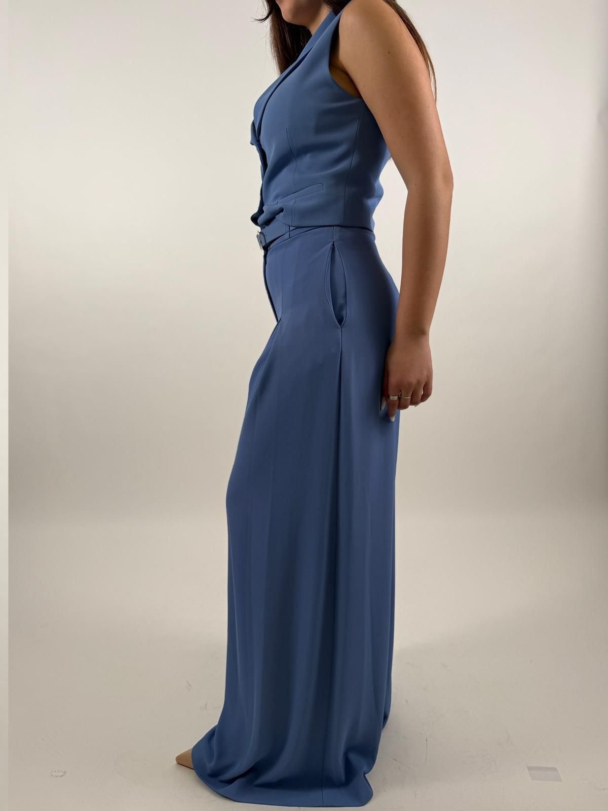 Pantalone a palazzo a vita alta con cintura Donna - Imperial - World Fashion