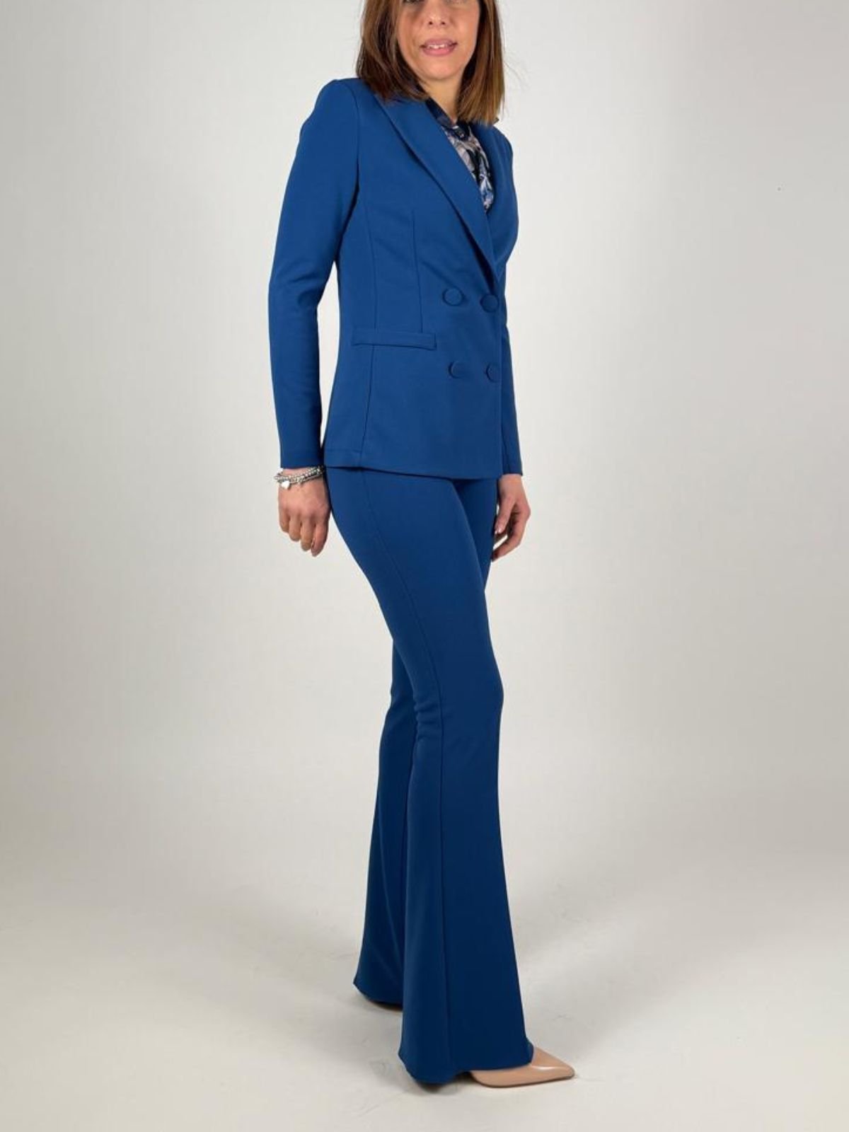Pantalone a zampa in scuba crepe Donna - Rinascimento - World Fashion