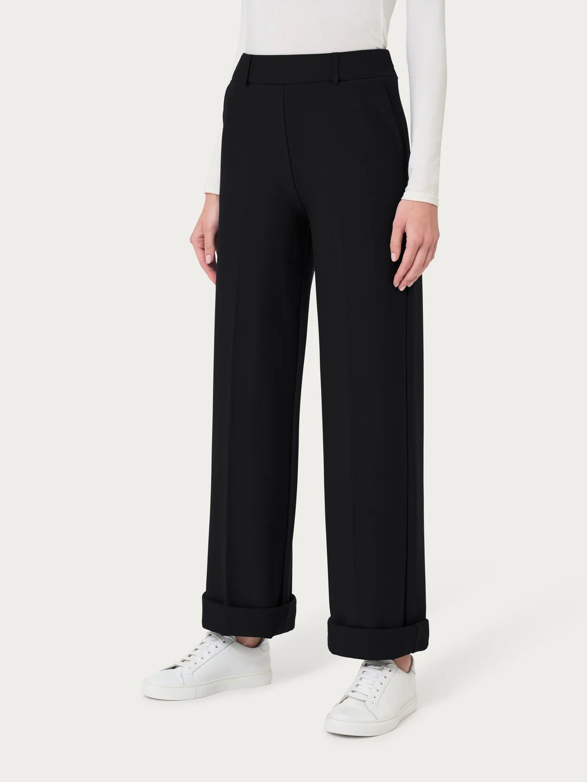 Pantalone ampio con tasche in Compact Light Donna - Ragno - World Fashion