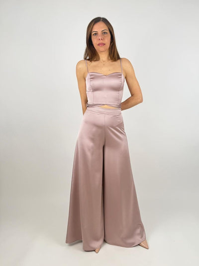 Rinascimento - Pantalone ampio in raso - Donna