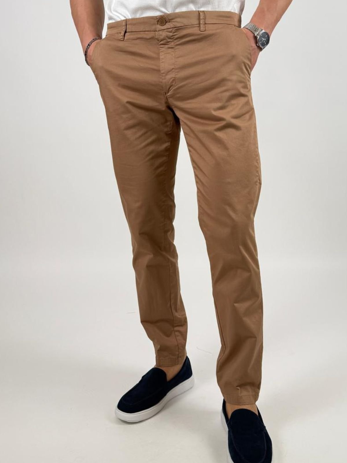 Pantalone Chino in cotone stretch Uomo - Squad2 - World Fashion