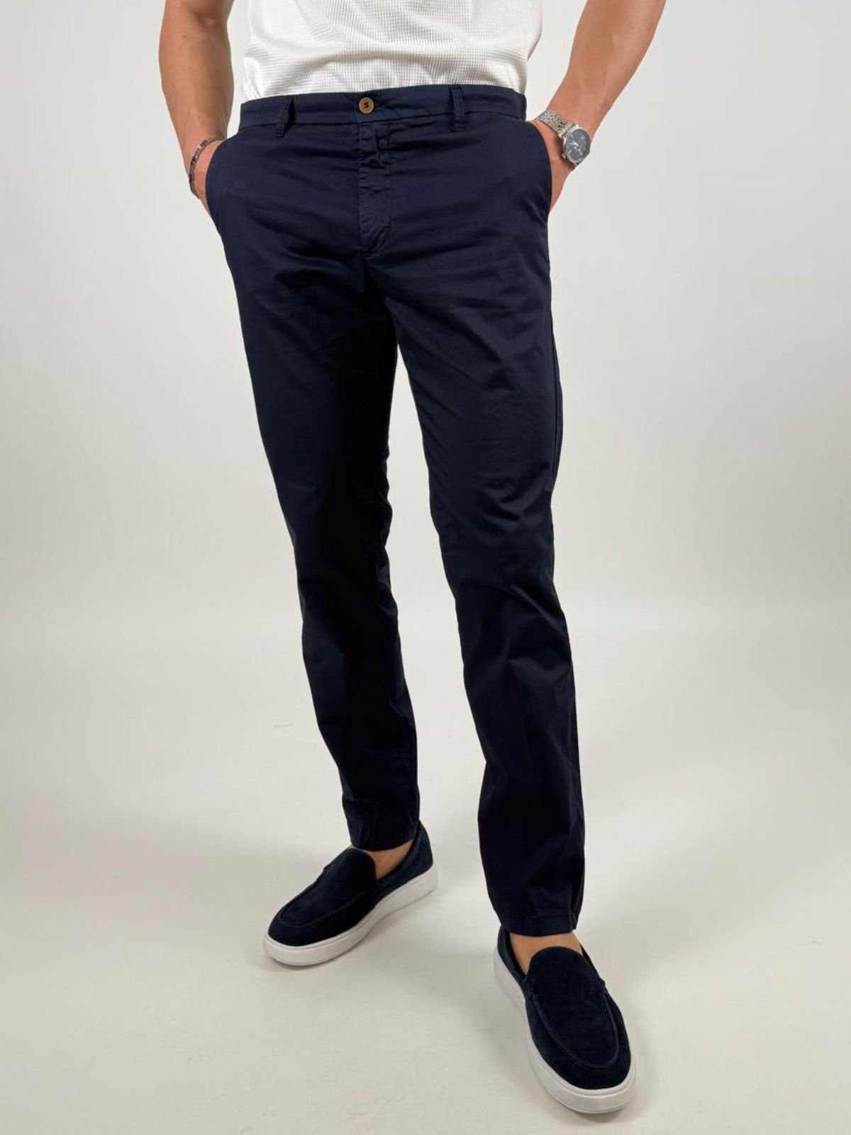 Pantalone Chino in cotone stretch Uomo - Squad2 - World Fashion
