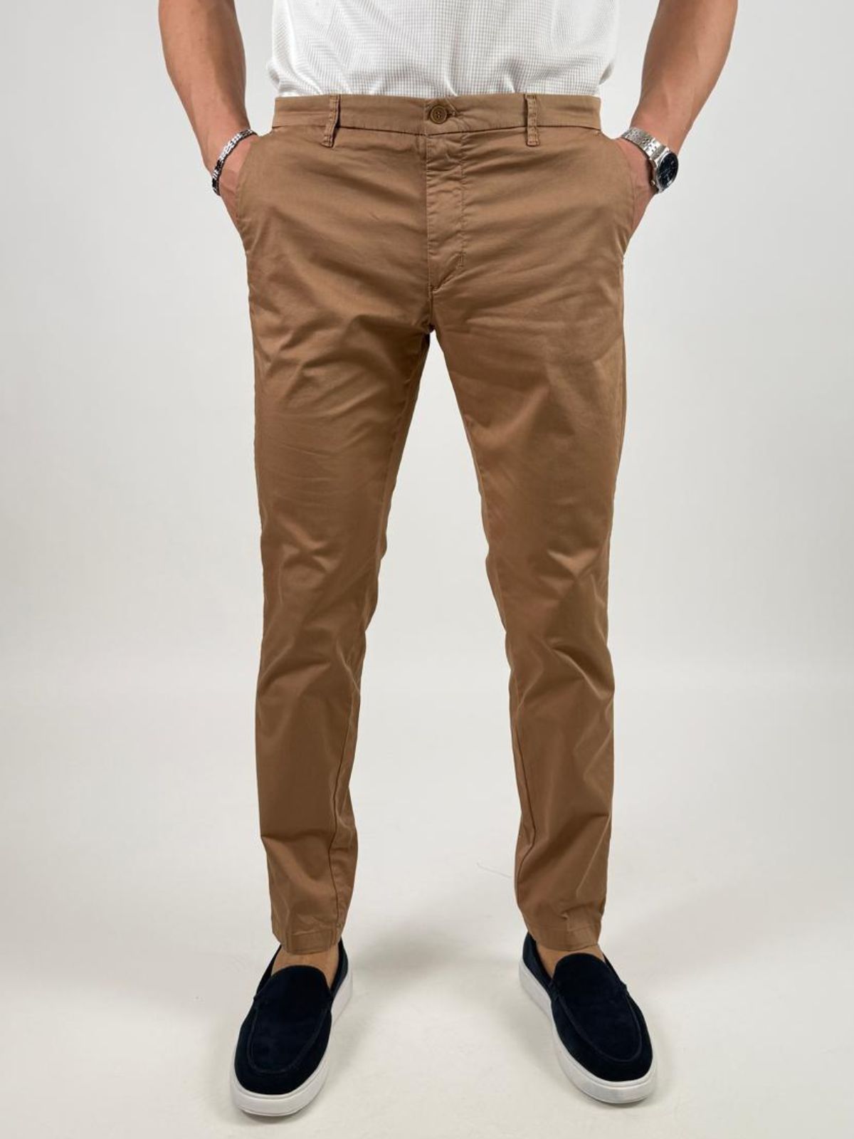 Pantalone Chino in cotone stretch Uomo - Squad2 - World Fashion