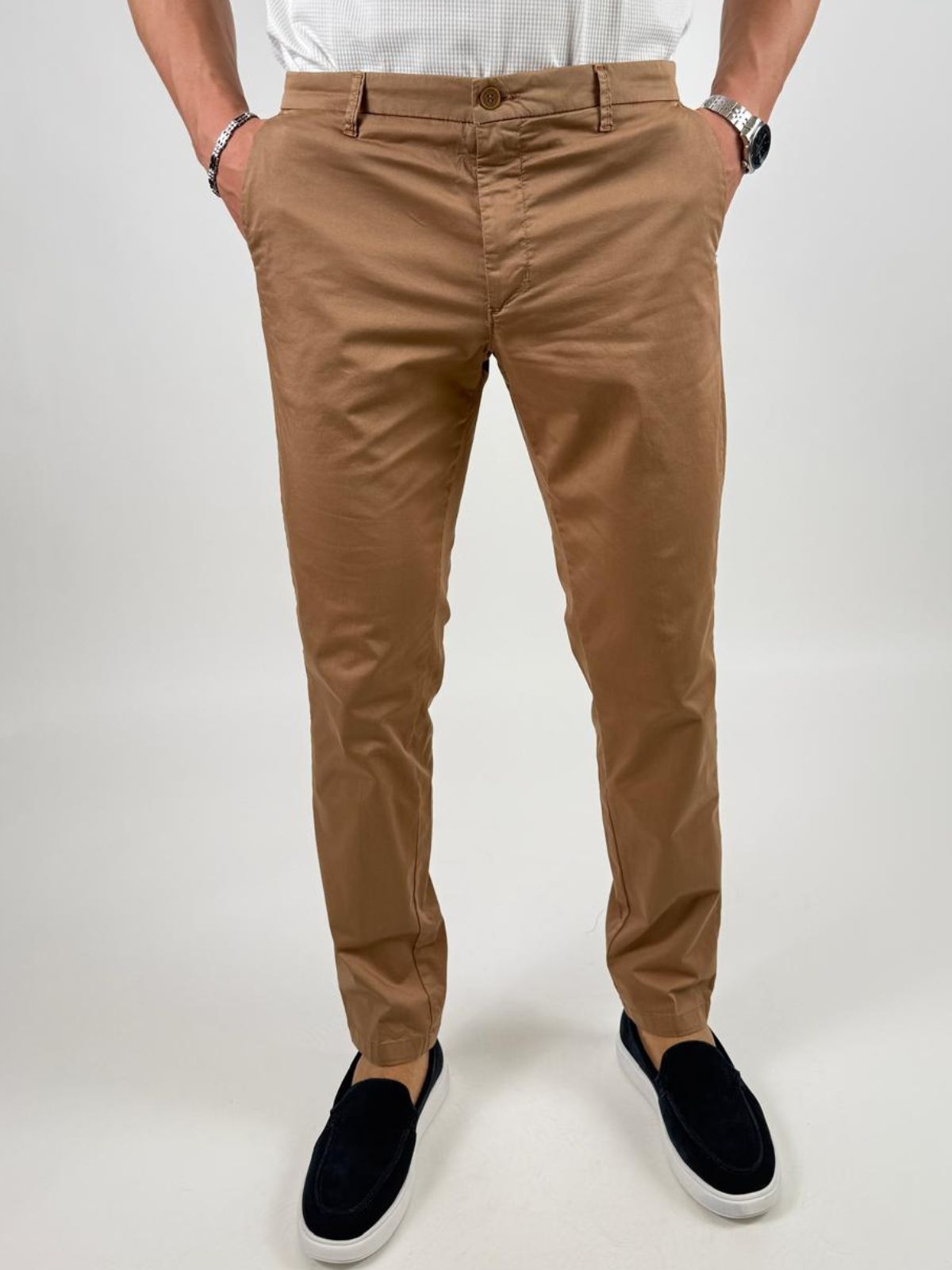 Pantalone Chino in cotone stretch Uomo - Squad2 - World Fashion