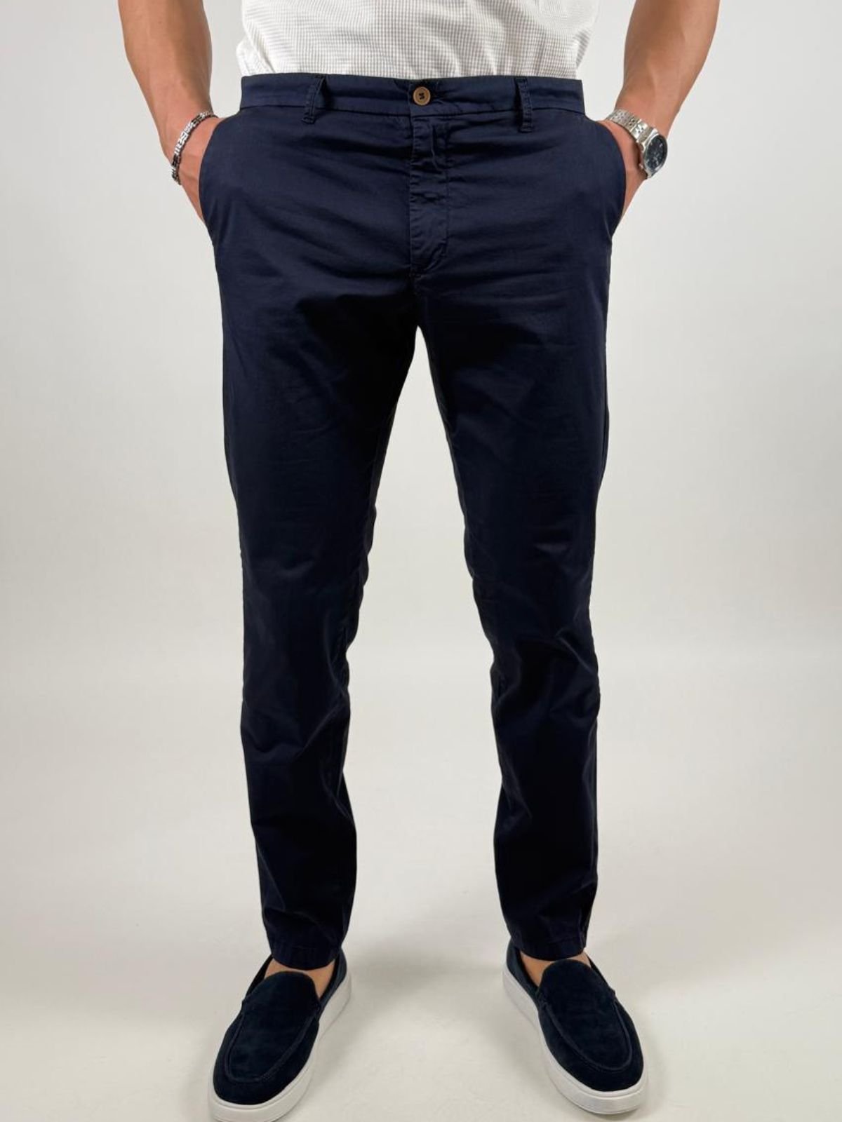 Pantalone Chino in cotone stretch Uomo - Squad2 - World Fashion