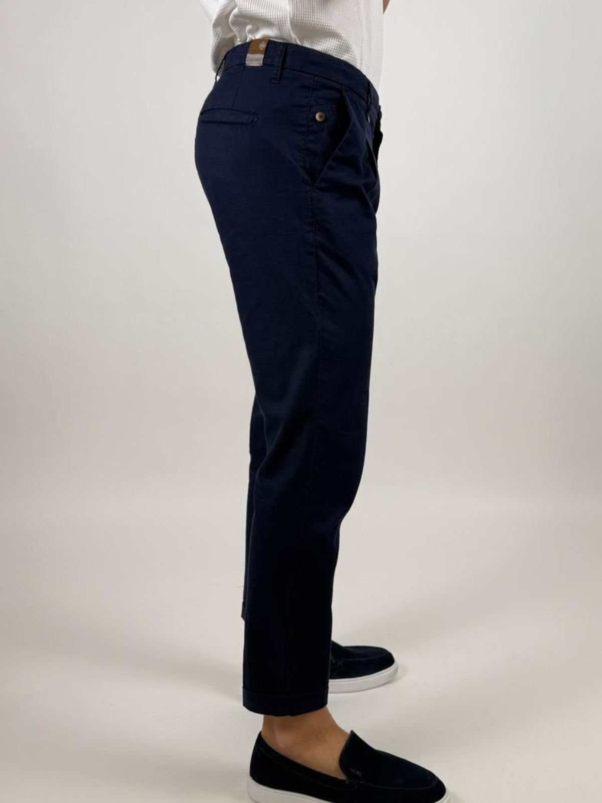 Pantalone Chino in misto lino slim fit Uomo - Squad2 - World Fashion