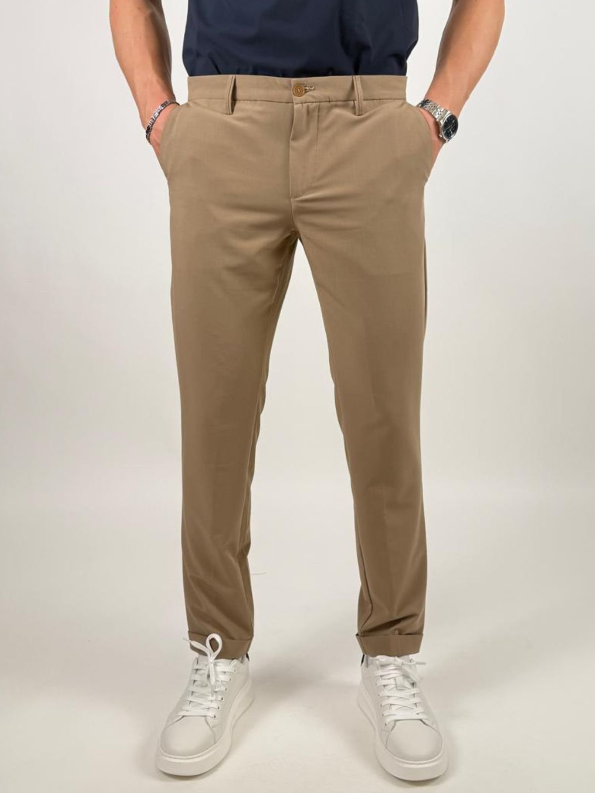 Pantalone Chino Slim fit. Vita media. Uomo - Squad2 - World Fashion
