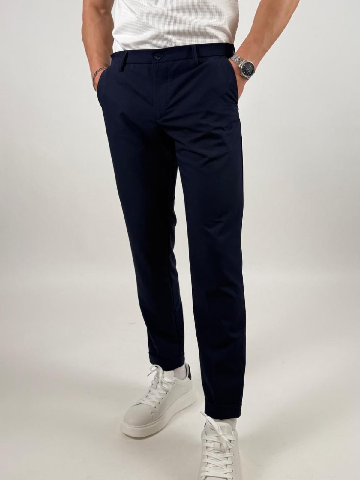 Pantalone Chino Slim fit. Vita media. Uomo - Squad2 - World Fashion