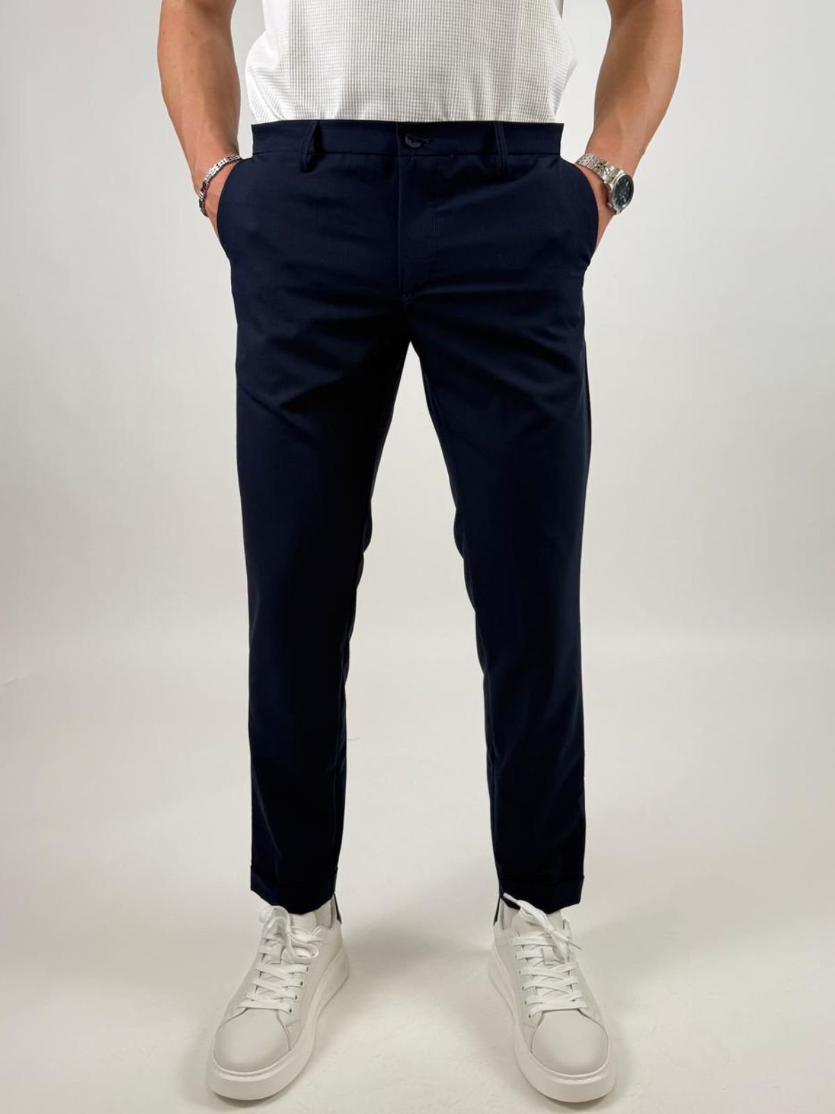 Pantalone Chino Slim fit. Vita media. Uomo - Squad2 - World Fashion
