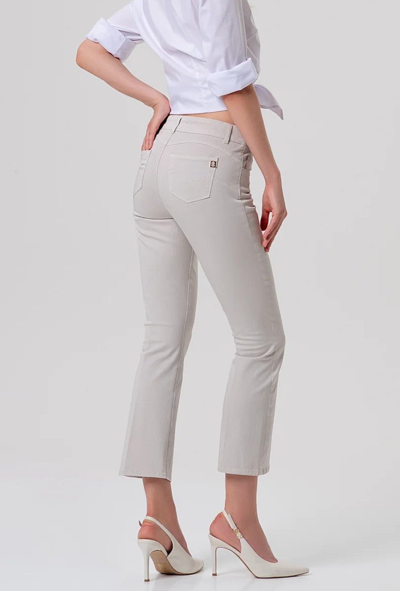 Pantalone cropped effetto push up in gabardina Donna - Fracomina Fashion - World Fashion