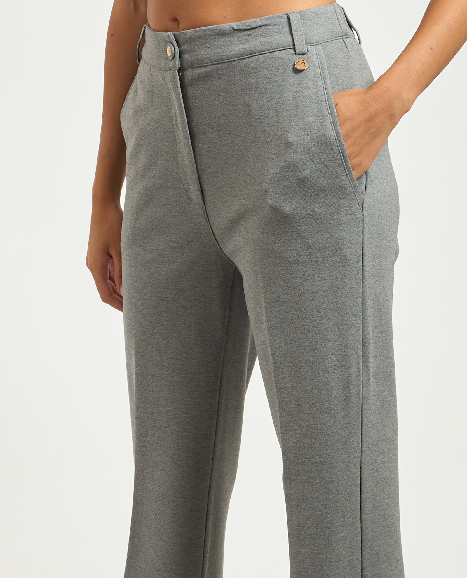 Pantalone Donna Palazzo In Punto Milano Donna - Yes Zee - World Fashion