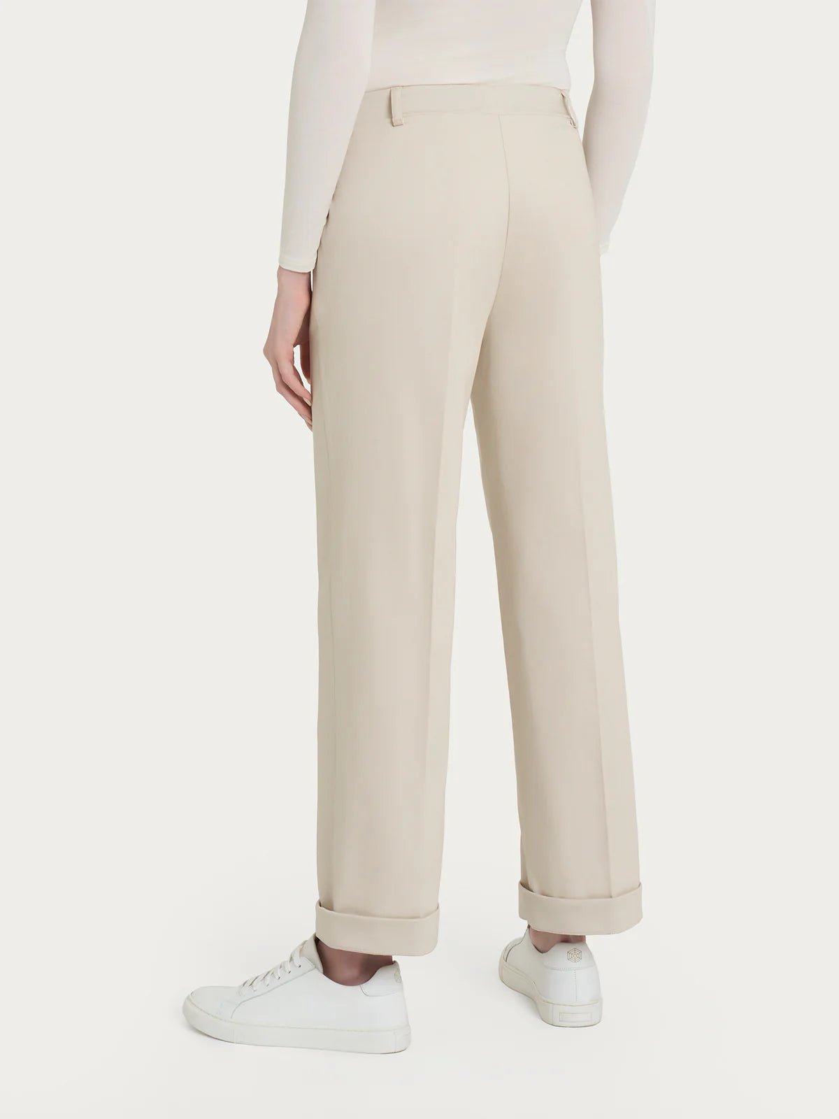 Pantalone dritto con tasche e risvolto in Satin Power Donna - Ragno - World Fashion