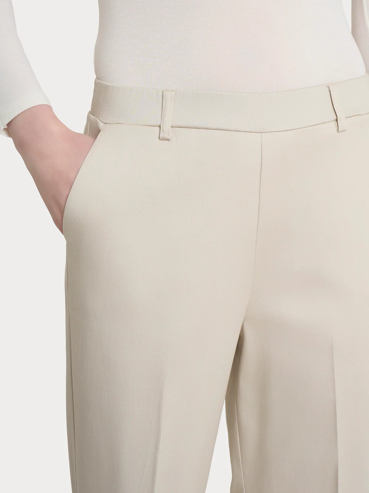 Pantalone dritto con tasche e risvolto in Satin Power Donna - Ragno - World Fashion
