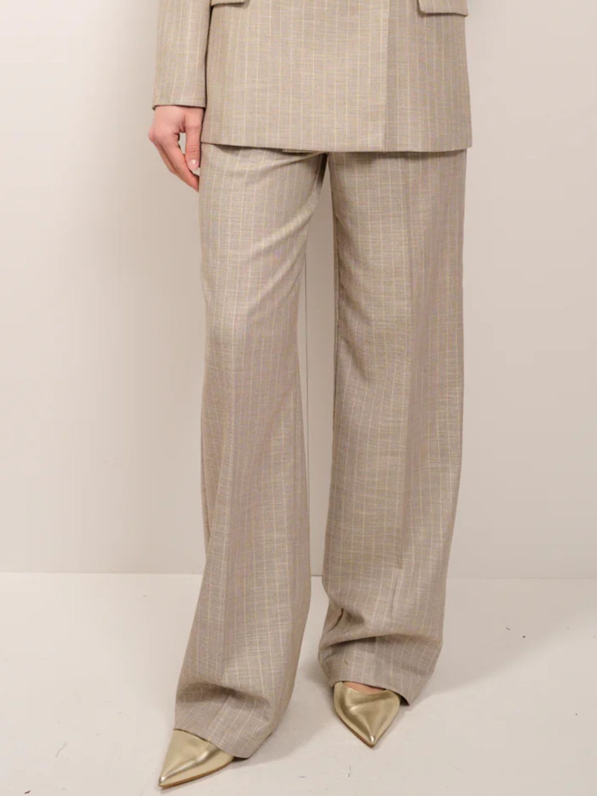 Pantalone dritto tasca chino gessato Donna - Vicolo - World Fashion