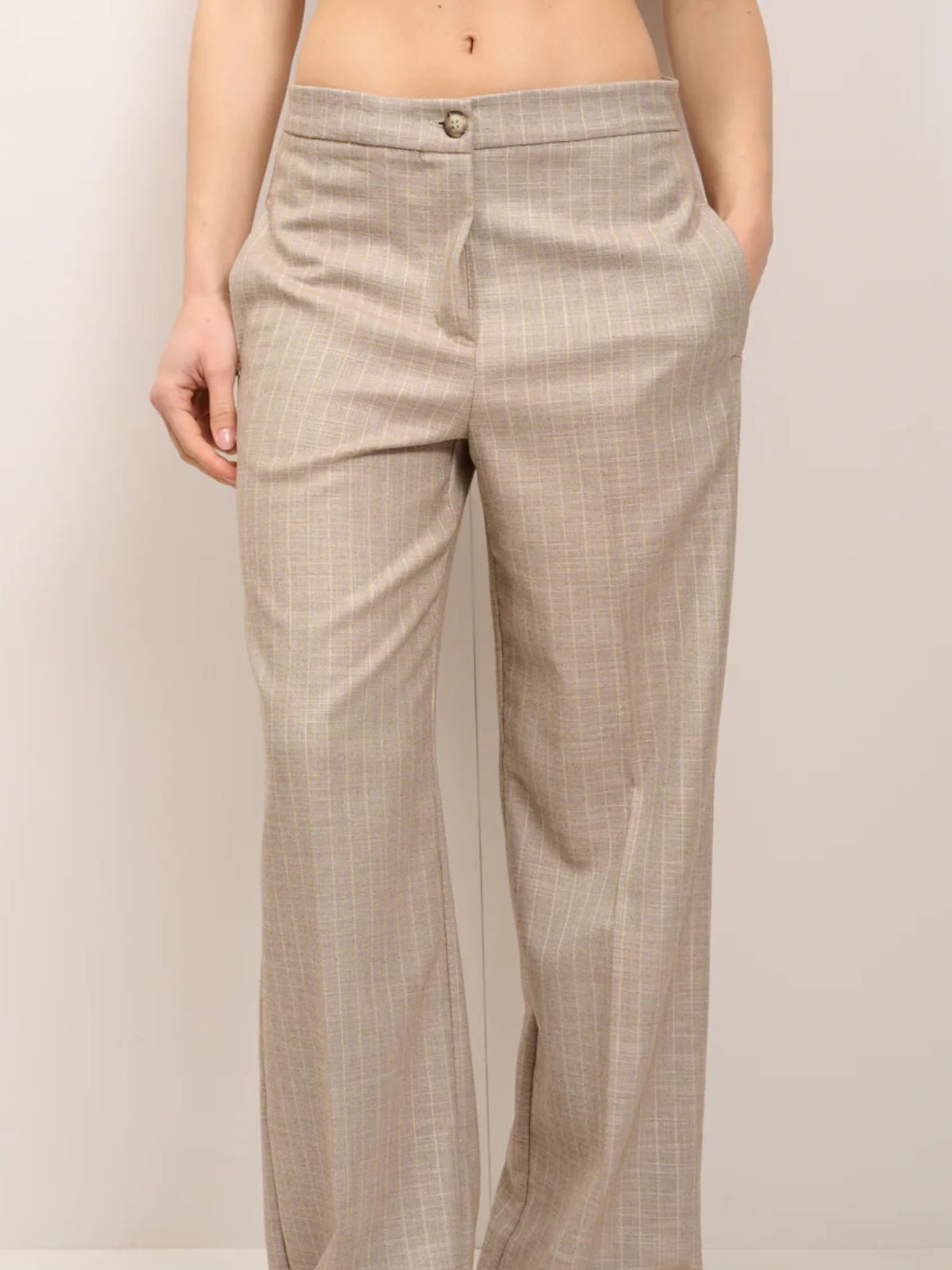 Pantalone dritto tasca chino gessato Donna - Vicolo - World Fashion