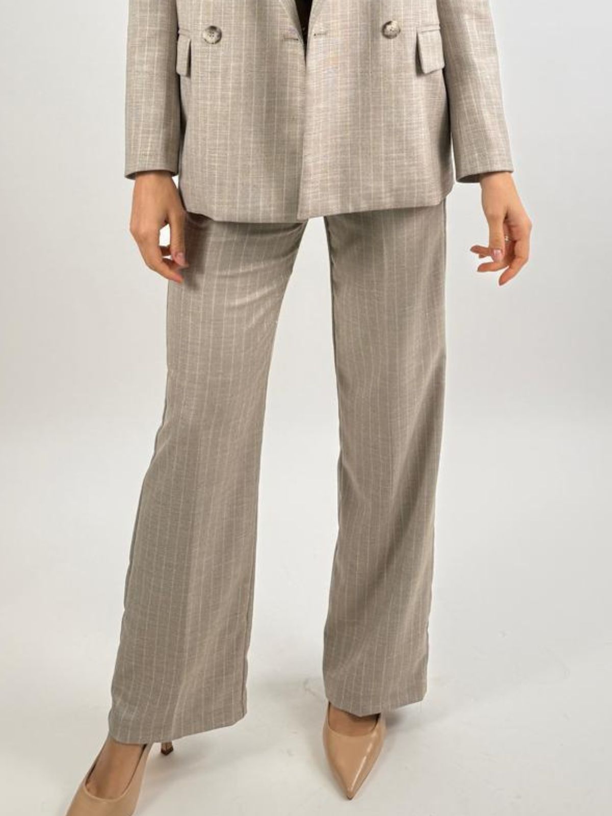 Pantalone dritto tasca chino gessato Donna - Vicolo - World Fashion