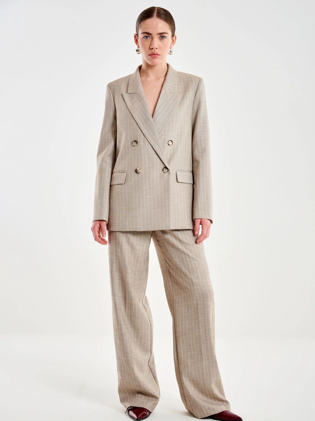 Pantalone dritto tasca chino gessato Donna - Vicolo - World Fashion
