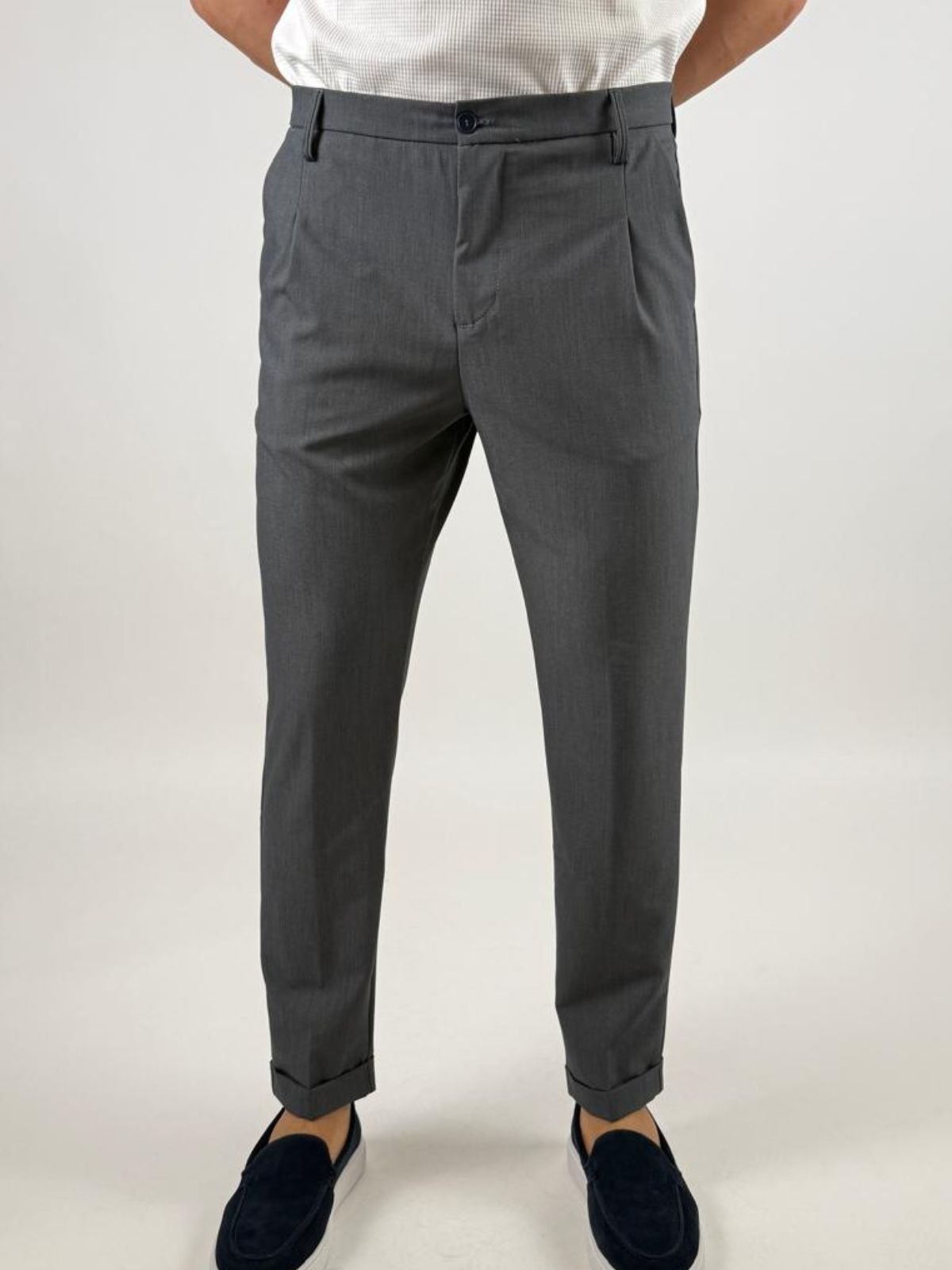 Pantalone elegante slim fit con pinces Uomo - Squad2 - World Fashion