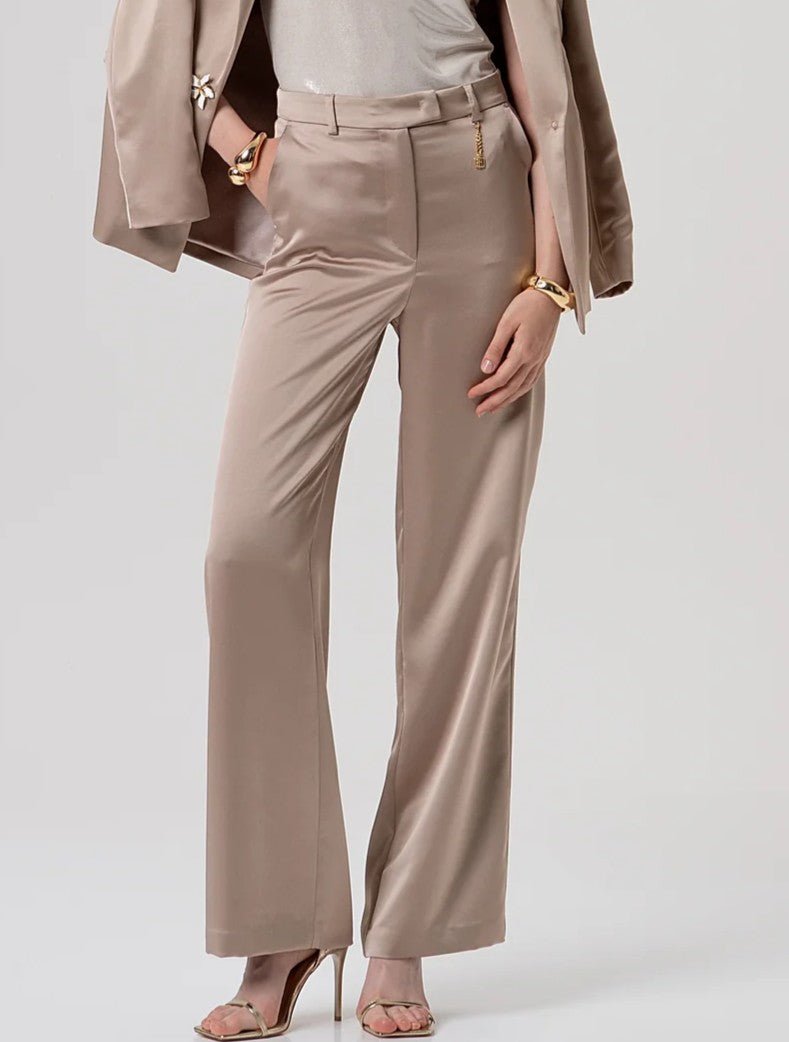 Pantalone flare a palazzo in raso Donna - Fracomina - World Fashion