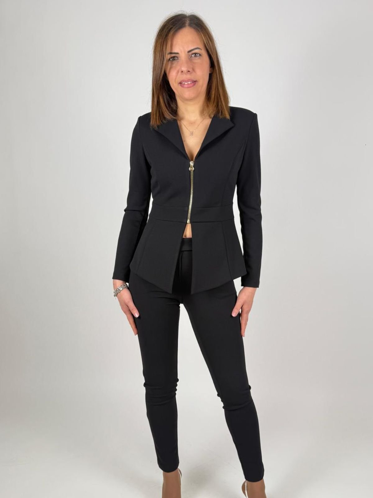 Pantalone in scuba crèpe slim Donna - Rinascimento - World Fashion
