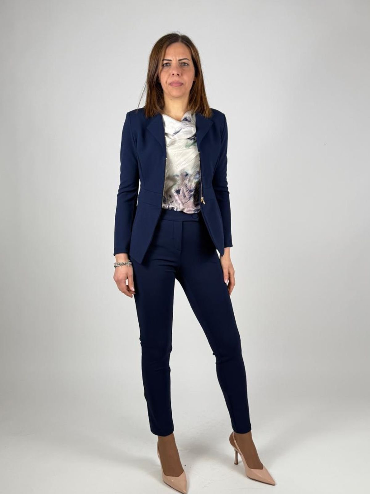 Pantalone in scuba crèpe slim Donna - Rinascimento - World Fashion