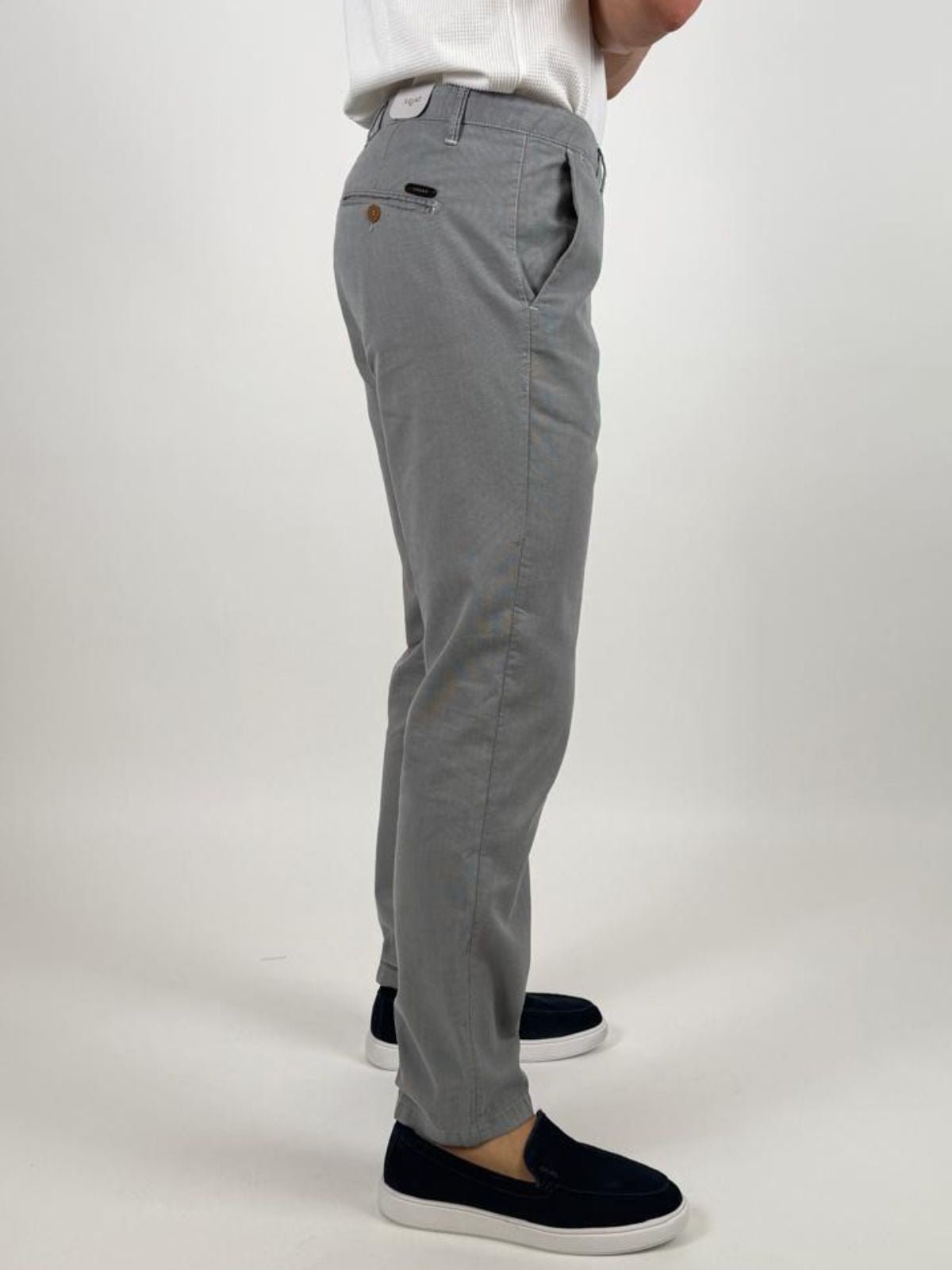 Pantalone in tessuto armaturato di cotone stretch effetto piquet Uomo - Squad2 - World Fashion