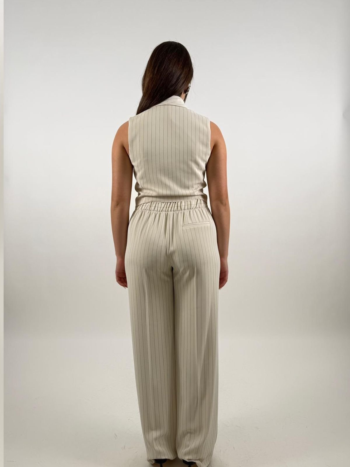 Pantalone palazzo a righe con vita regular Donna - Imperial - World Fashion