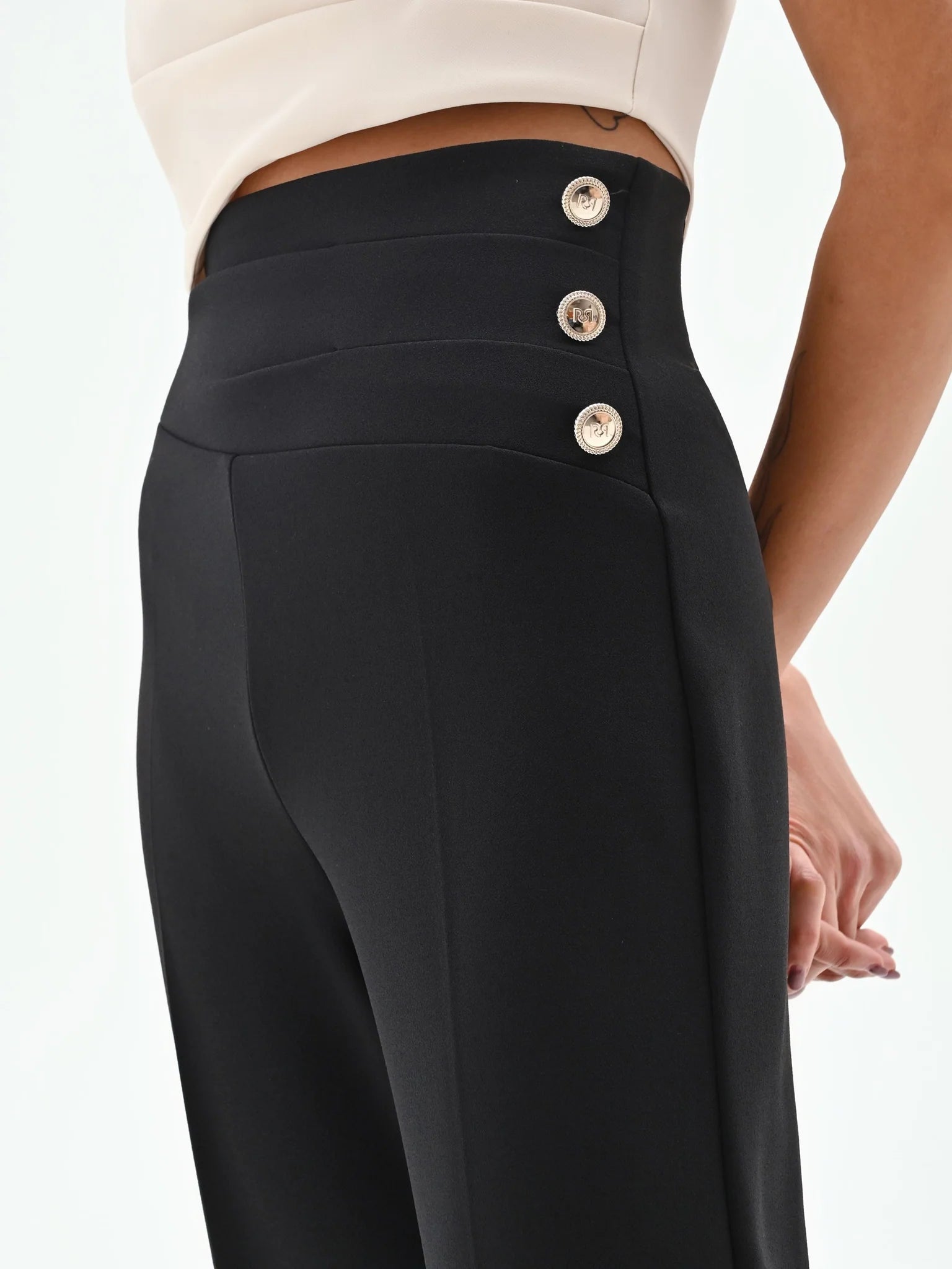 Pantalone palazzo vita alta con bottoni Donna - Rinascimento - World Fashion