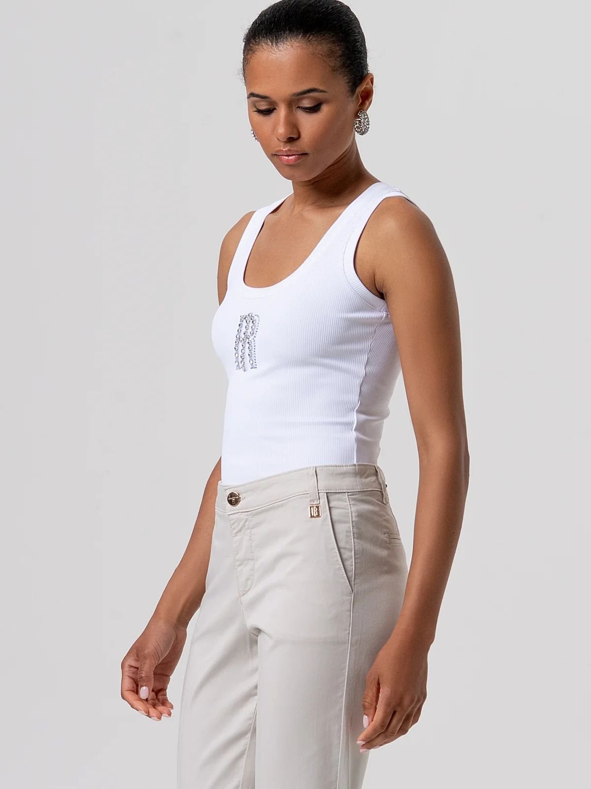 Pantalone regular modello chino in gabardina Donna - Fracomina - World Fashion