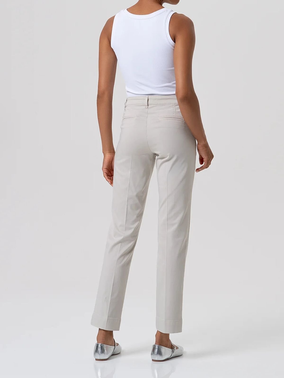 Pantalone regular modello chino in gabardina Donna - Fracomina - World Fashion