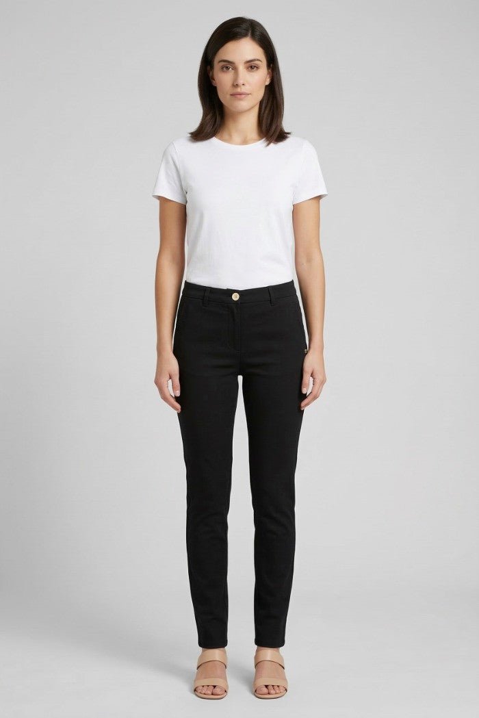 Pantalone straight bengalina in misto viscosa Donna - Markup - World Fashion