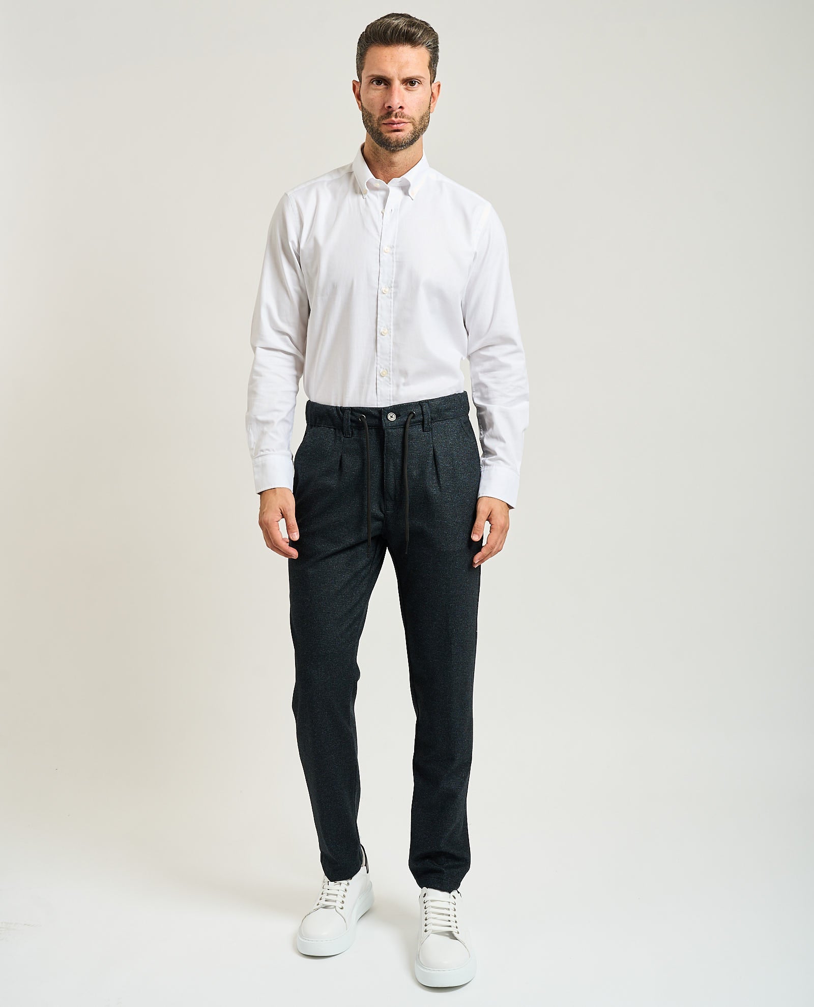 Pantalone Uomo, Coulisse + Elastico, Pinces Uomo - Yes Zee - P680WN00 - World Fashion