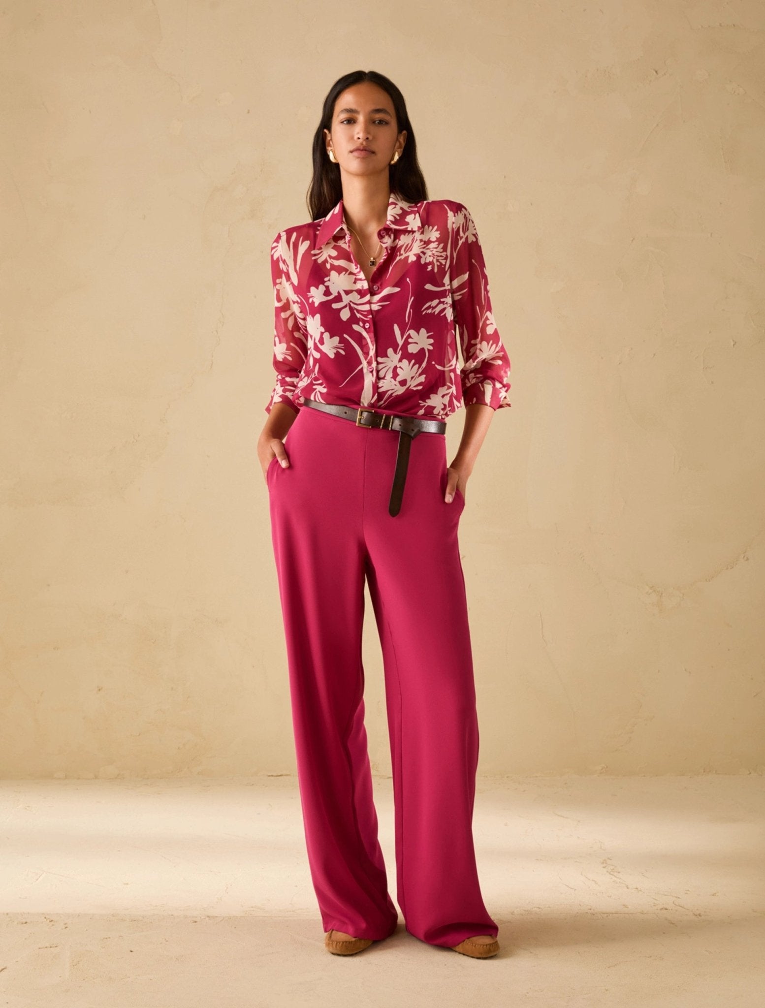 Pantaloni Ampi In Tessuto Sablé Donna - PennyBlack - World Fashion