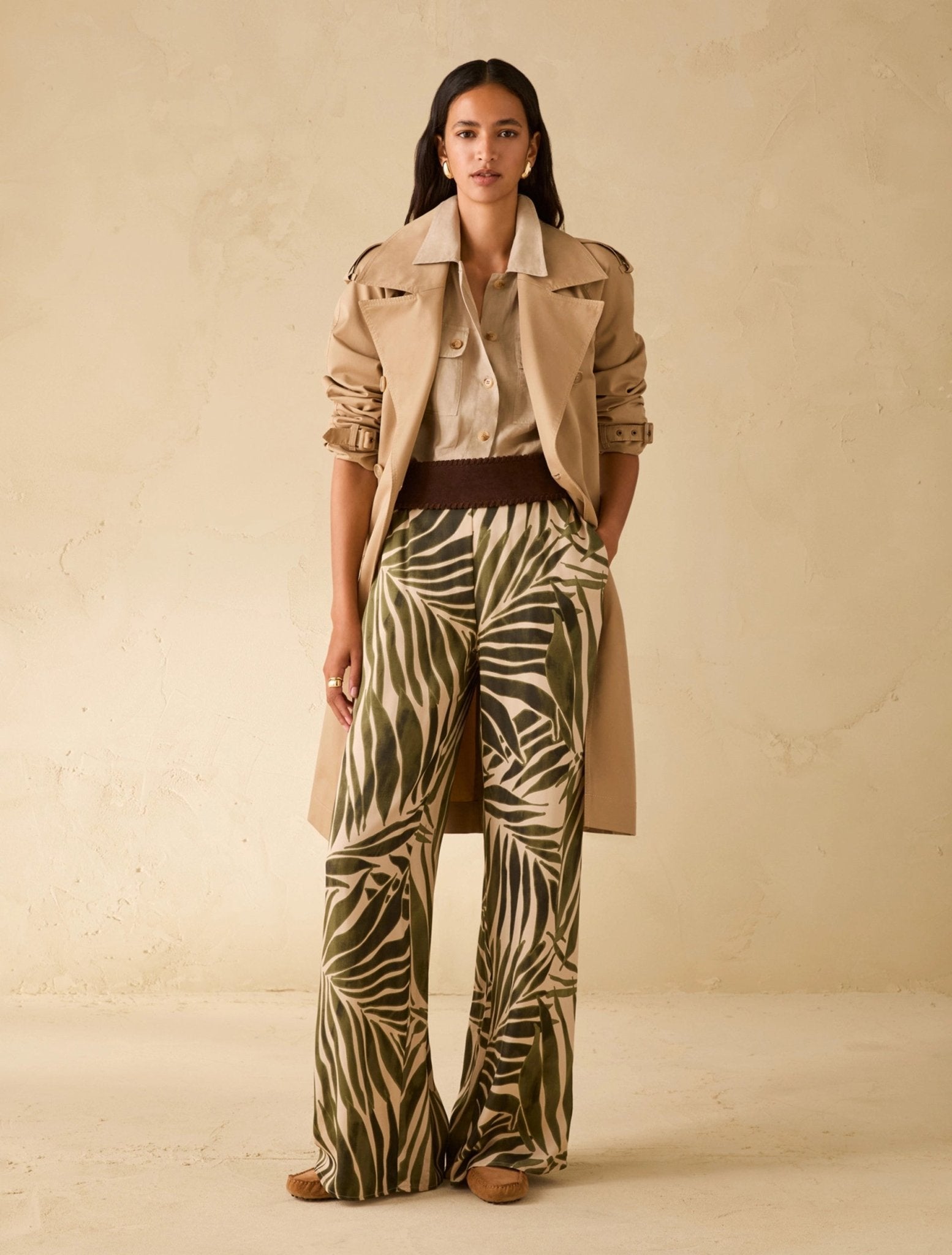 Pantaloni Ampi In Twill Fluido Donna - PennyBlack - World Fashion