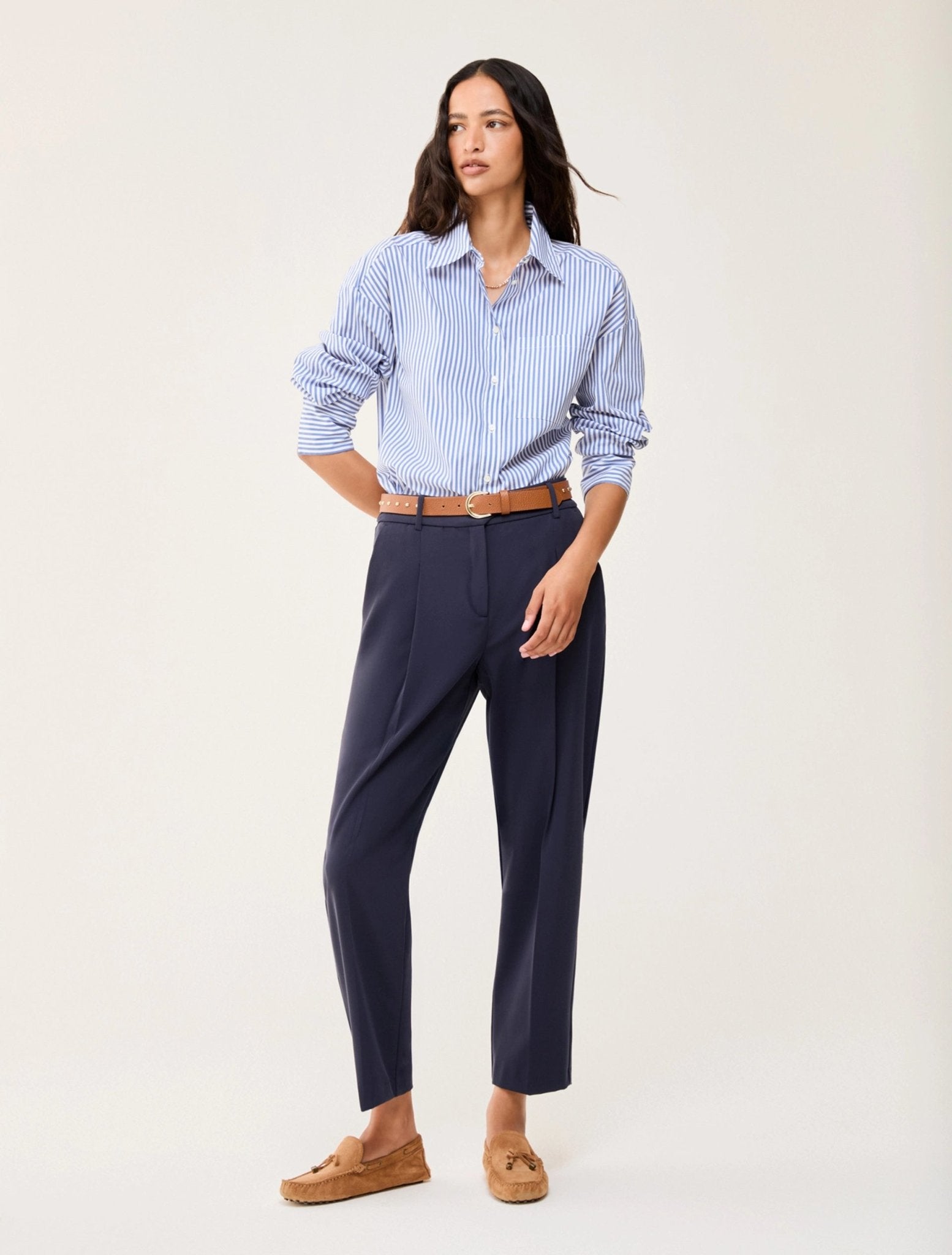 Pantaloni carrot fit in twill Donna - PennyBlack - World Fashion