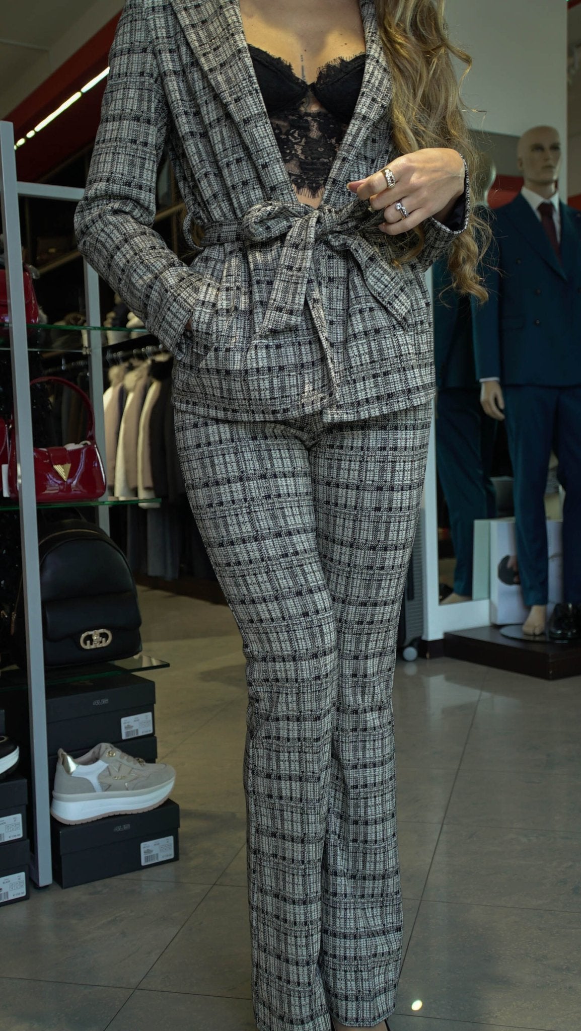 Pantaloni in cotone jacquard - GAUDI FASHION - 521FD24004 - World Fashion