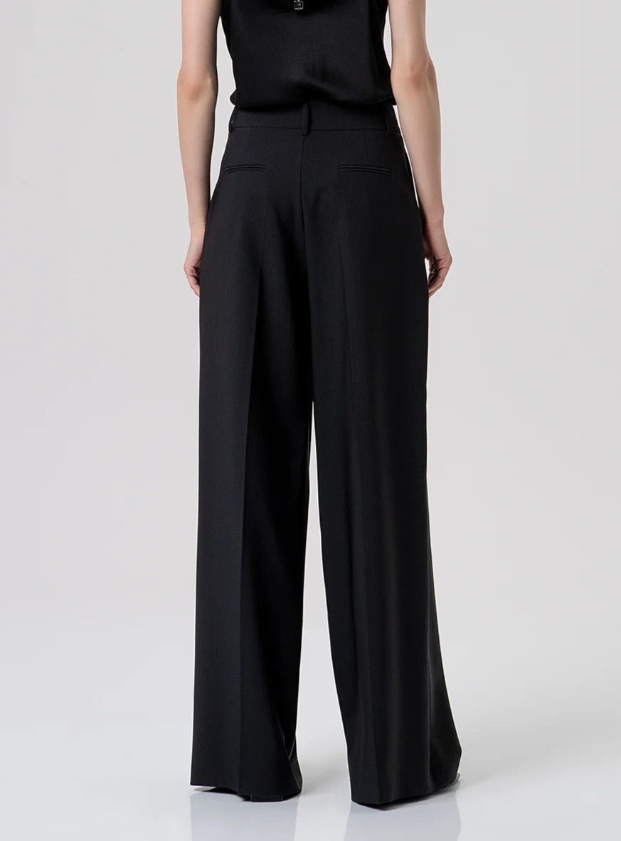 Pantaloni Sartoriali a Vita Alta e Gamba Ampia Donna - Fracomina - World Fashion